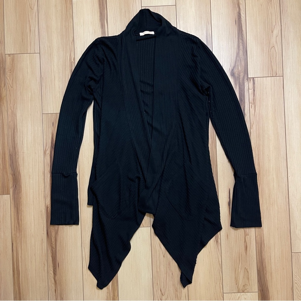 Sweet Romeo Long Sweater Cardigan Flowy Black